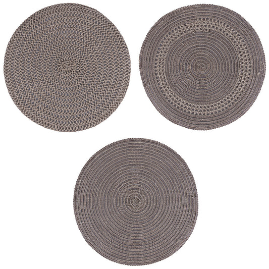 LINEN PLACEMAT 3 ASSORTED CHOCOLATE - 5915589