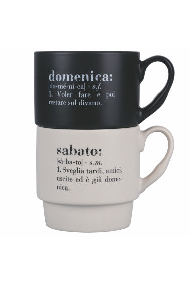 VICTIONARY WEEKEND SET 2 STACKABLE COFFEE CUPS - 5915703