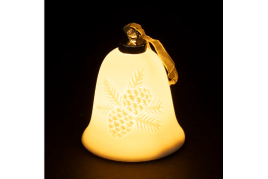 DECORATIVE BELL PINECONES RELIEF, STRING + LED - 5916460