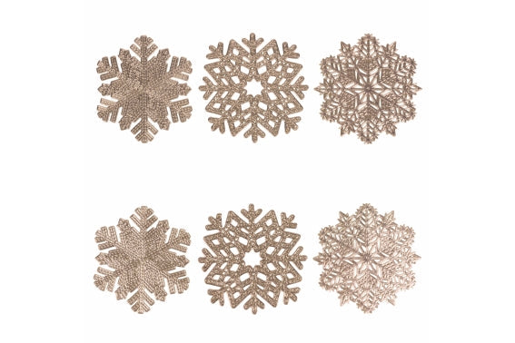 SNOWFLAKE COASTER SET 6  - 5917245