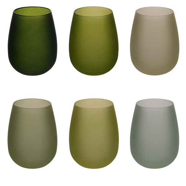 HAPPY HOUR NEW GREENERY SET OF 6 WATER GLASSES - 5917941