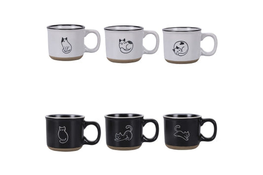 MIAO B/W SET 6 COFFEE CUPS 90 CC - 5918550