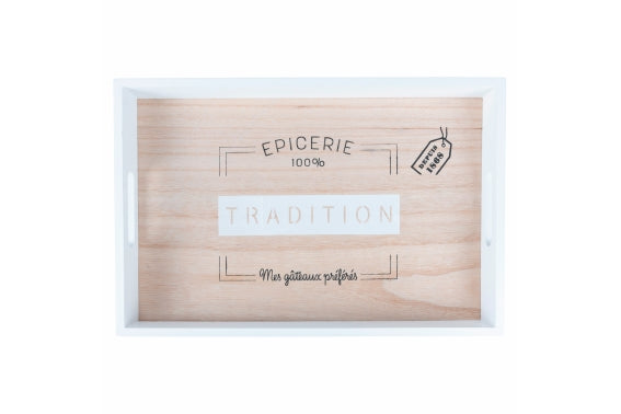 RECTANGULAR TRAY 45X30CM WOOD 3 ASS. - 5918711