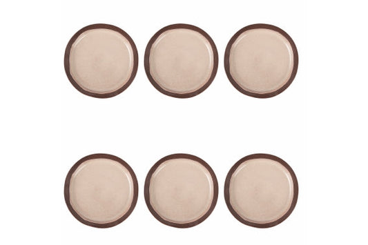 BRITTANY TERRA SET 6 PCS FLAT PLATE - 5918725
