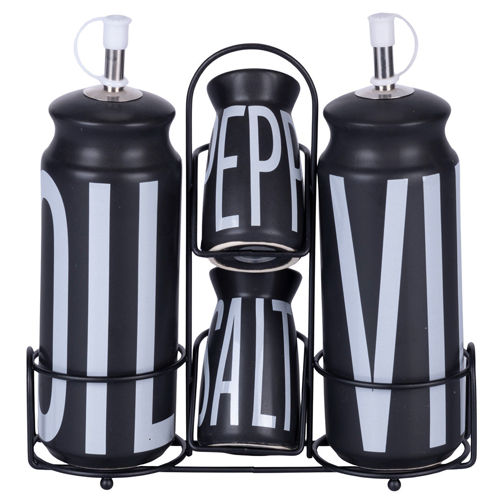 BIGISMORE HOUSEHOLD SEASONING SET 4 PIECES BLACK - 5919836