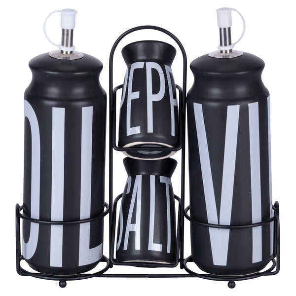 BIGISMORE HOUSEHOLD SEASONING SET 4 PIECES BLACK - 5919836