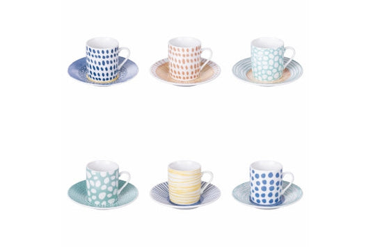 MAREA SET 6PC COFFEE CUP 90ML/ SAUCER - 5920268