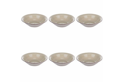 4 TONES SET 6PC SAND SOUP PLATE - 5920541