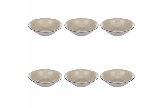 4 TONES SET 6PC SAND SOUP PLATE - 5920541