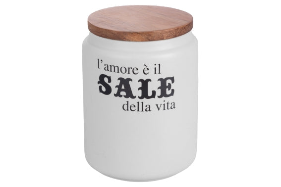 IDEA SALT JAR W/LID BAMBOO - 5920722