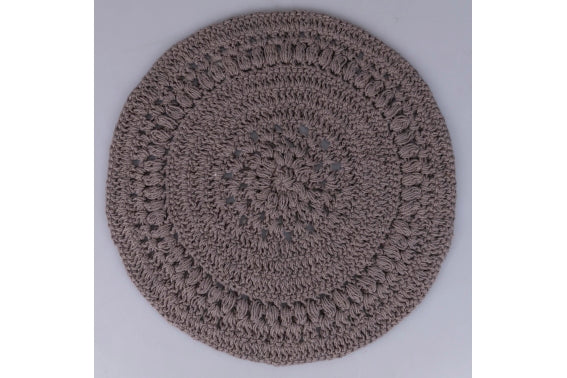 CROCHET PLACEMAT D 38CM DARK GREY - 5921187