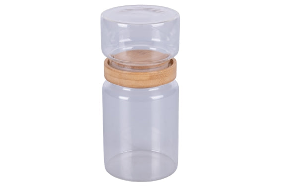 HIGH BOROSILICATE GLASS JARS / BAMBOO LID - 5921299
