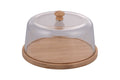 BAMBOO TRAY/GLASS DOME D.19.6CM - 5921320