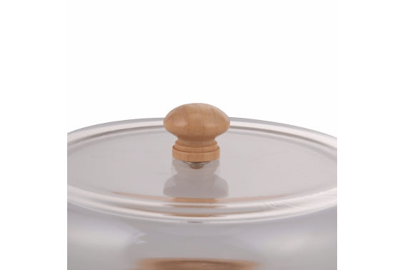 BAMBOO TRAY/GLASS BELL D.16,5 CM - 5921319
