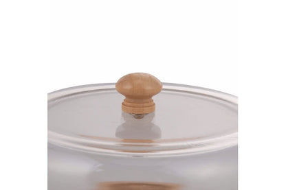 BAMBOO TRAY/GLASS BELL D.16,5 CM - 5921319