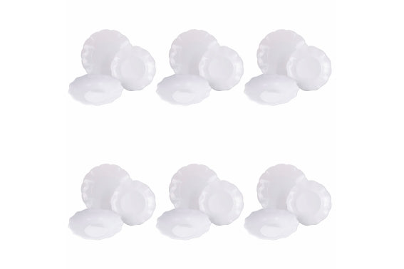 DINNER SET 18 PC OPAL / SCALLOPED A - 5921323