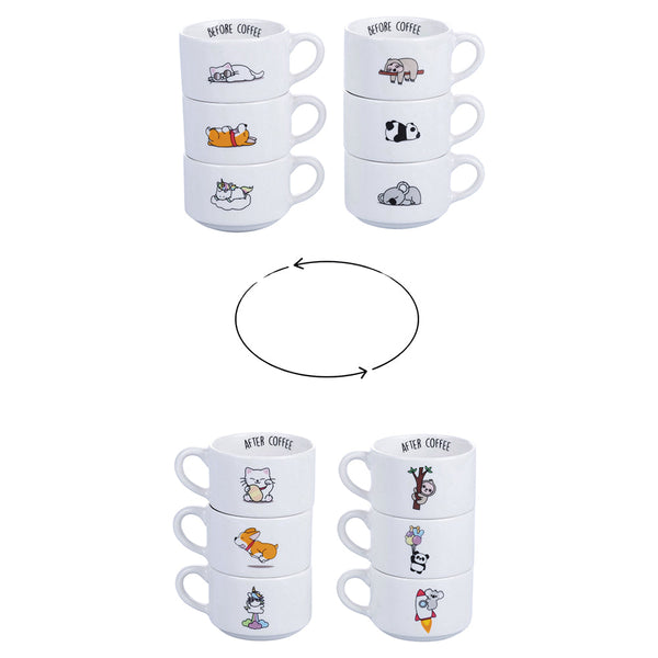 BEFORE AFTER SET 6 PCS COFFEE CUPS 100 ML - 5921447