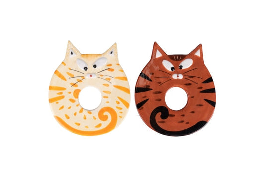MIAO EGG HOLDER CAT SAUCER 2 ASST - 5921469
