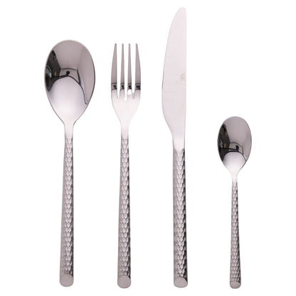 MALINDI 24PC SHINY SILVER CUTLERY SET - 5921478