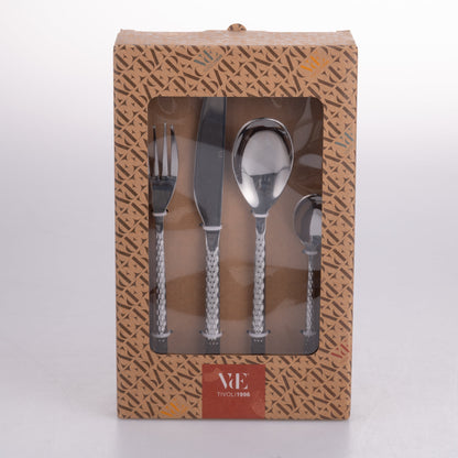 MALINDI 24PC SHINY SILVER CUTLERY SET - 5921478
