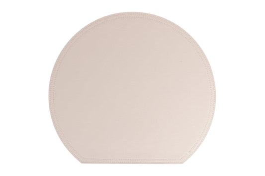 HORECA HALF-MOON PLACEMAT 36.5X33 FAUX LEATHER CREAM - 5921706