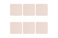 HORECA SET 6 CREAM LEATHER COASTERS 10X10CM - 5921716