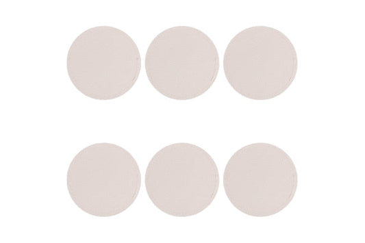 HORECA SET OF 6 CREAM LEATHER EFFECT COASTERS D10CM - 5921719
