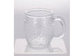 HAMMERED GLASS CUP 350 ML TRANSPARENT - 5921734