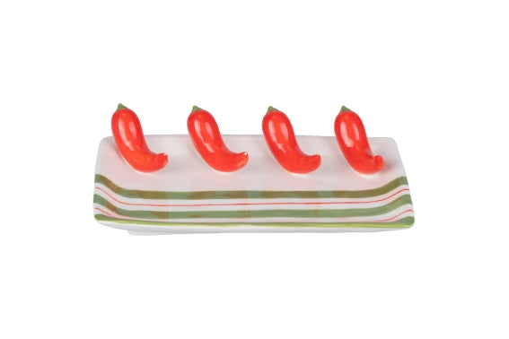 FRUIT LIFE PLATE DECOR. CHILI 22,5X13CM - 5921850