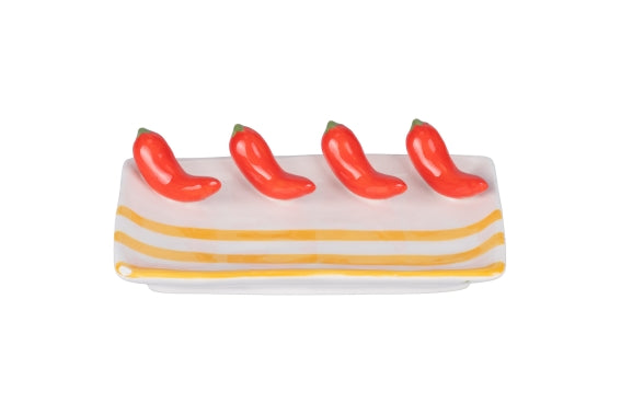 FRUIT LIFE SAUCER DECOR. 15X8.5CM CHILI - 5921858