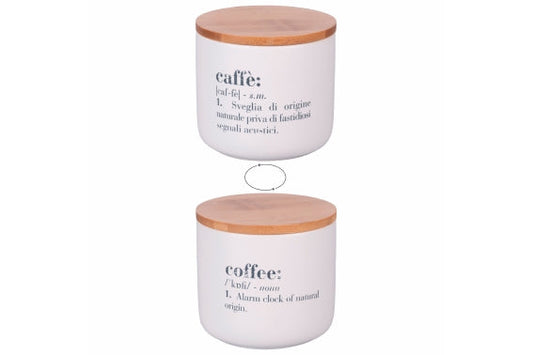 VICTIONARY CAFFE COFFEE DOUBLE-SIDED JAR W BAMBOO - 5921880