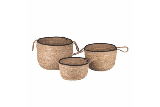 NATURAL SET OF 3 FIBER BASKETS - 5921926