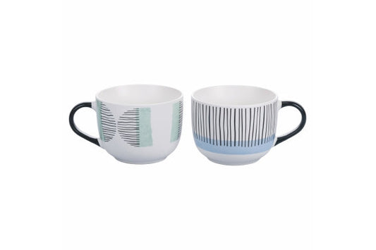 VENICE LIDO MODERN JUMBO MUG 520 ML 2 ASST - 5922298
