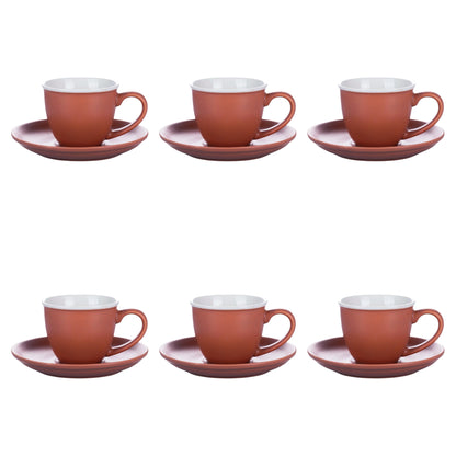FORMA SET 6 CUPS 100ML W/SAUCER DULCE DE LECHE - 5922664