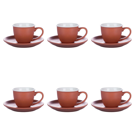 FORMA SET 6 CUPS 100ML W/SAUCER DULCE DE LECHE - 5922664