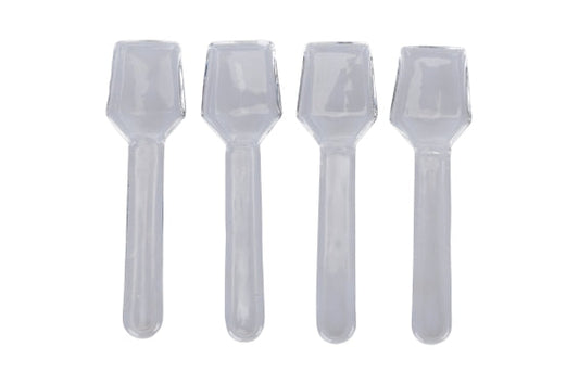 GLASS SET 4 SPOONS BOROSILICATE CLEAR COLOR - 5922692