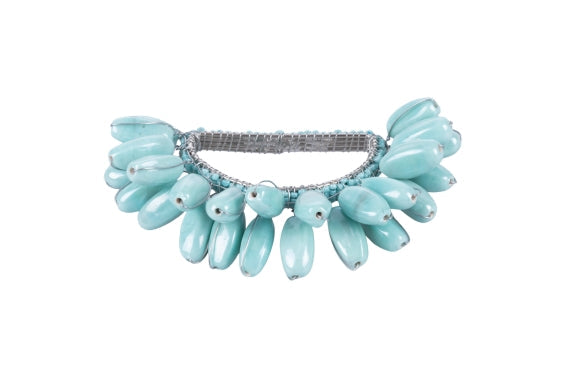 RING HOLDER LIGHT BLUE NAPKINS /26 PEARLS -  5923215