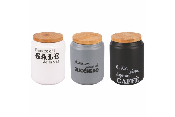 IDEA SET OF 3 900ML JARS W/BAMBOO LID - 5923437