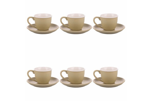 FORMA SET 6 COFFEE CUPS 100ML W/SAUCER CEDRO PEDRO - 5923497