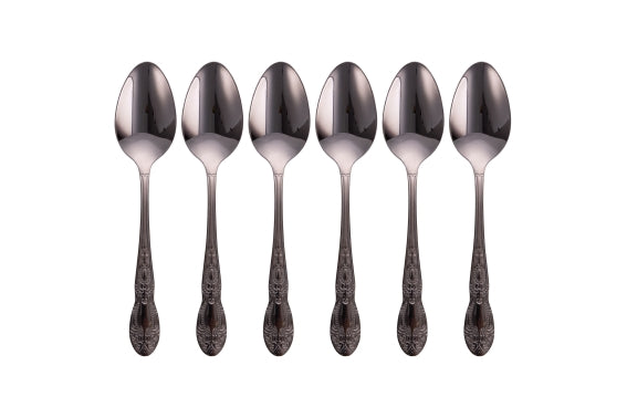 WONDERLAND SET OF 6 SPOONS 18/10 BLACK SHINY - 5923705