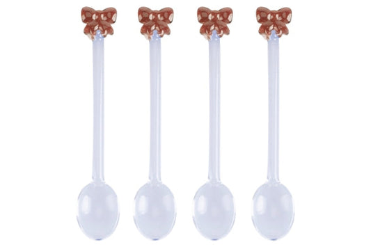 GLASS SET 4 TEASPOONS MOCHA MOUSSE FLAKES - 5923830