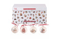 WINTER VILLAGE SET 16 BALLS 7.5CM 4 ASS - 5923905