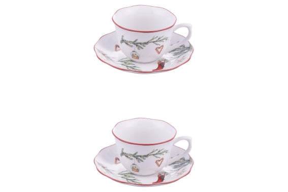 RAMETTO 2-CUP AND SAUCER SET - 5924146