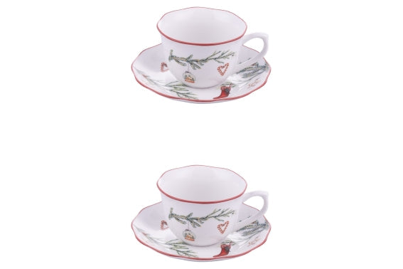 RAMETTO 2-CUP AND SAUCER SET - 5924146