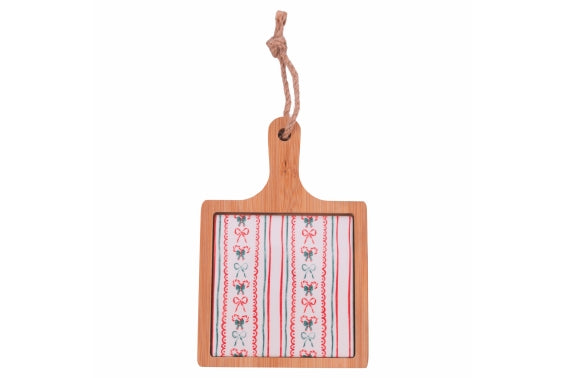 XMAS FLAKES CUTTING BOARD 16.9x12.9 CERAM/BAMBOO - 5924197