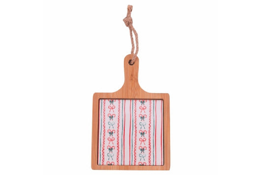 XMAS FLAKES CUTTING BOARD 16.9x12.9 CERAM/BAMBOO - 5924197