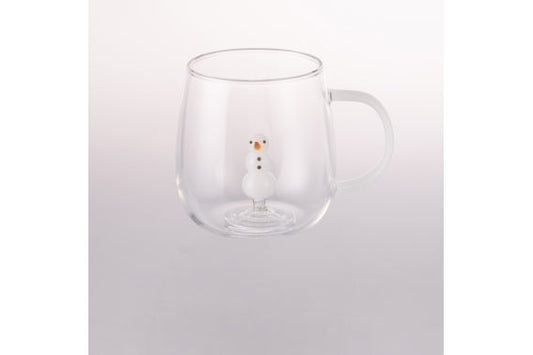 CHRISTMAS MUG BOROSILICATE 3D SNOWMAN 450ML - 5924293