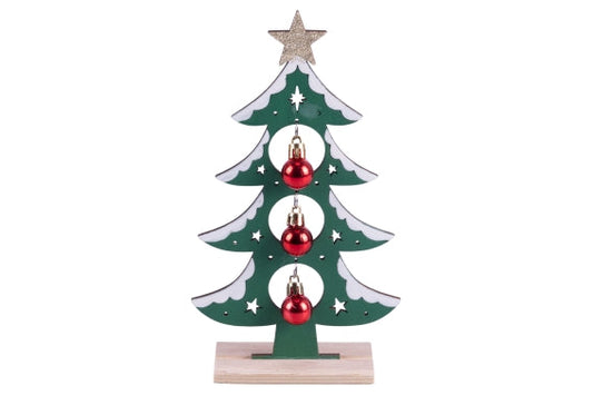 CHIC CHRISTMAS TREE WOOD H 22.5 CM - 5924575