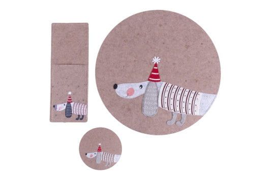 NATALOTTO 3-PIECE DACHSHUND TABLE SET A - 5924588