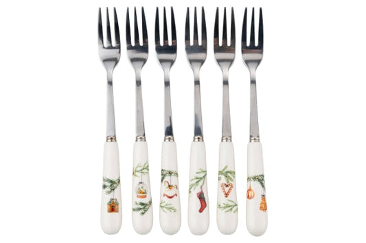 RAMETTO SET OF 6 DESSERT FORKS - 5924724